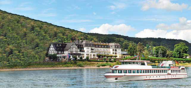 Bild für Hotelterrasse direkt am Rhein