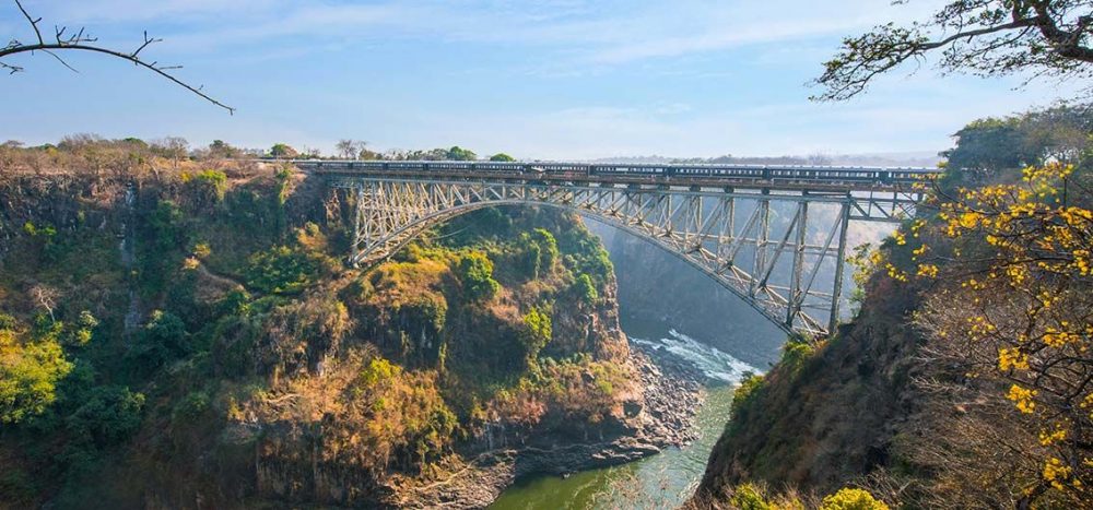 Bild für Der Rovos Rail an den Victoriafällen