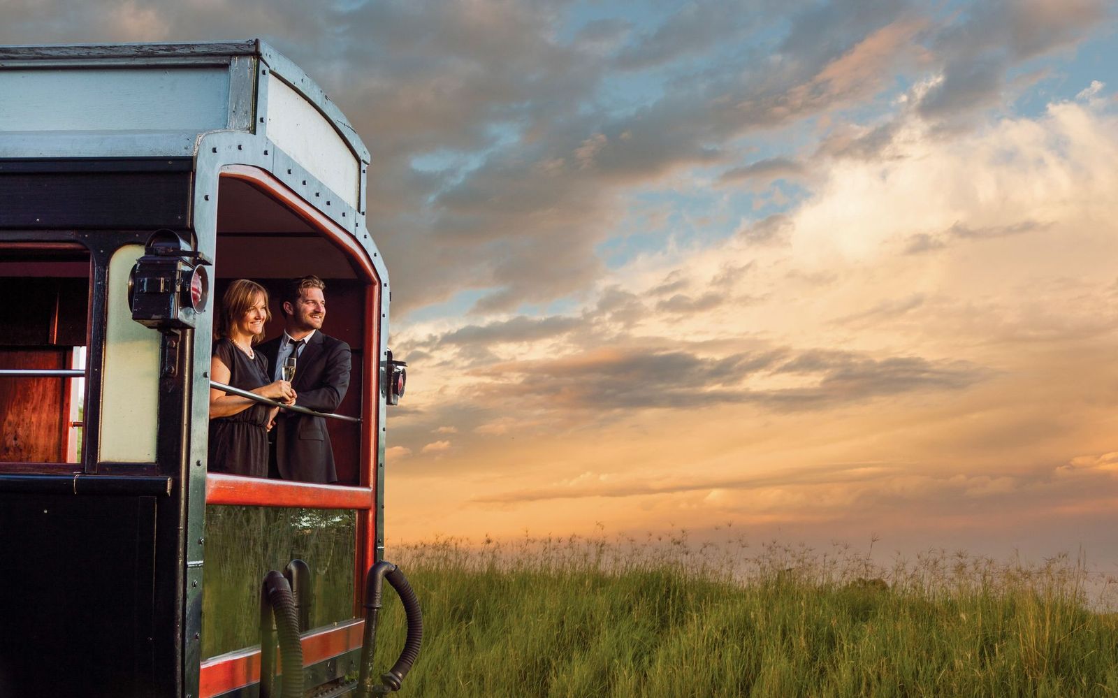 Veranda des Lounge-Wagens © Rovos Rail Tours