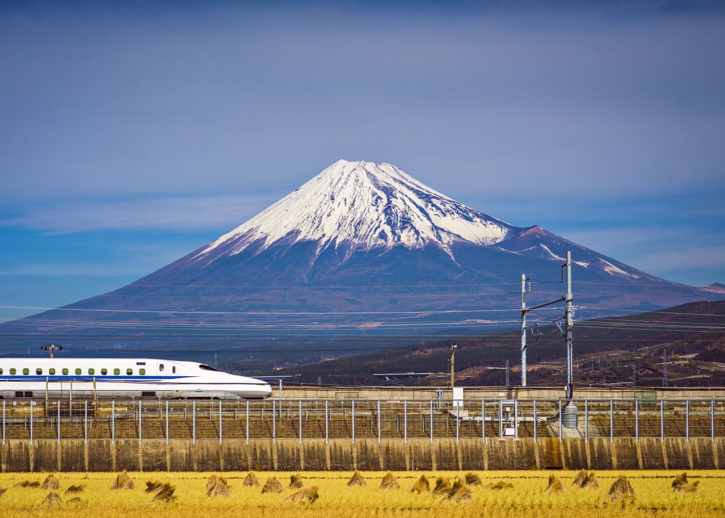 Der Shinkansen-Express am Fuße des Fuji © SeanPavonePhoto