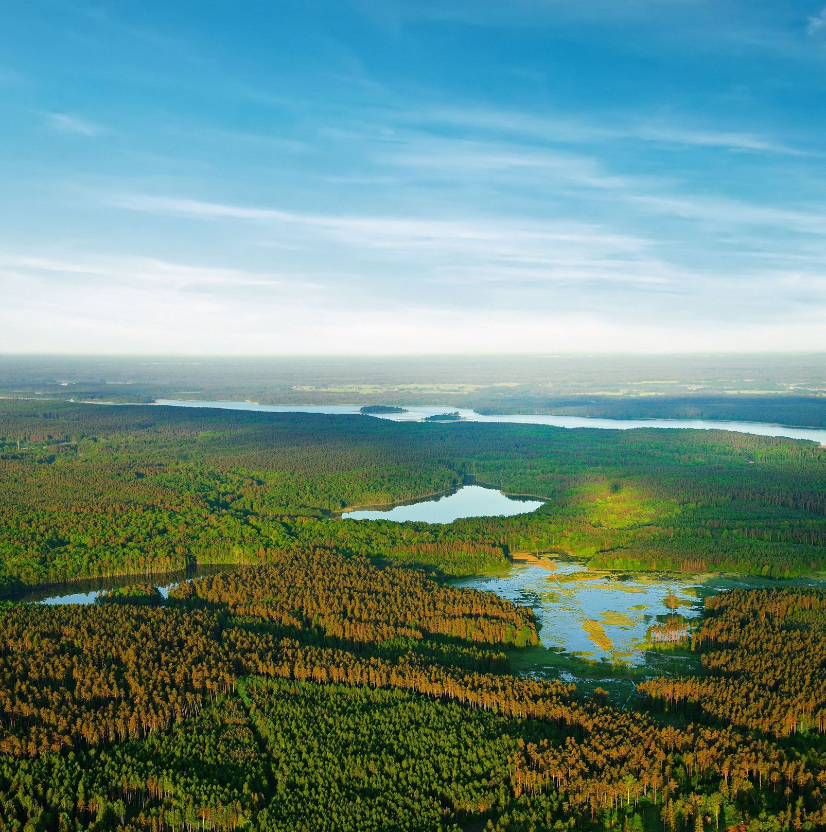 Masurische Seenplatte aus der Luft © franke182