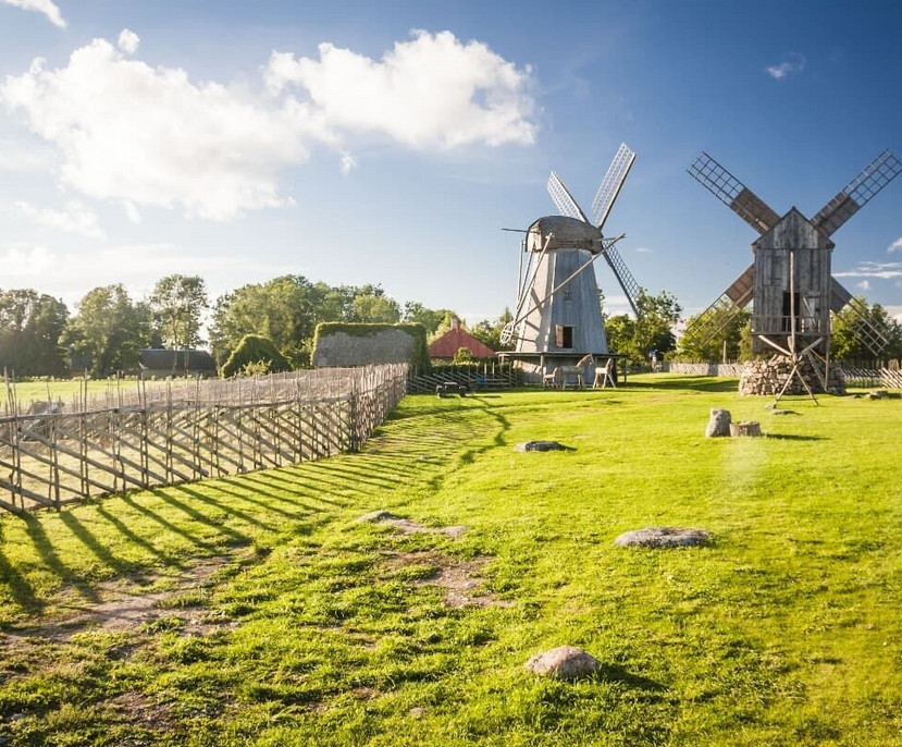 Angla, Windmühlen auf Saaremaa
