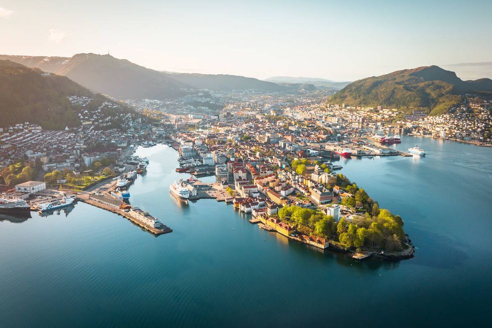 Bild für Bergen, Luftaufnahme © Lars Korvald, Visit Berg