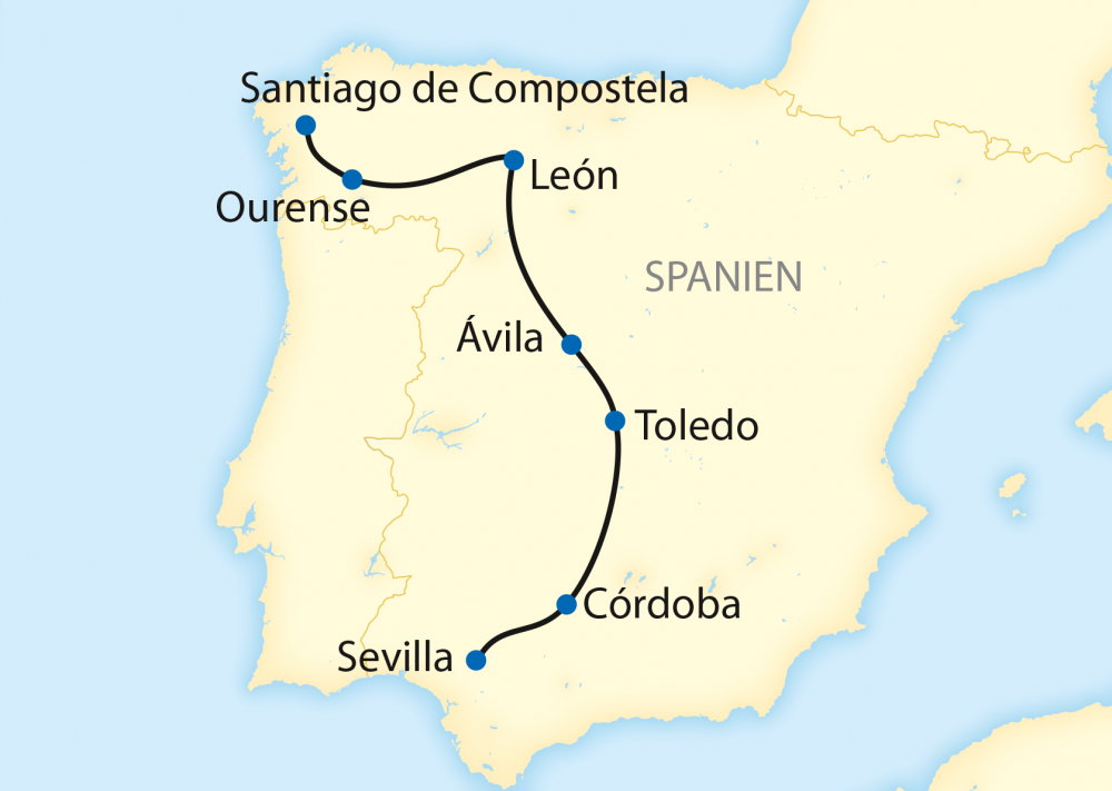 Al Andalus Sevilla Santiago De Compostela Exklusiv Charter