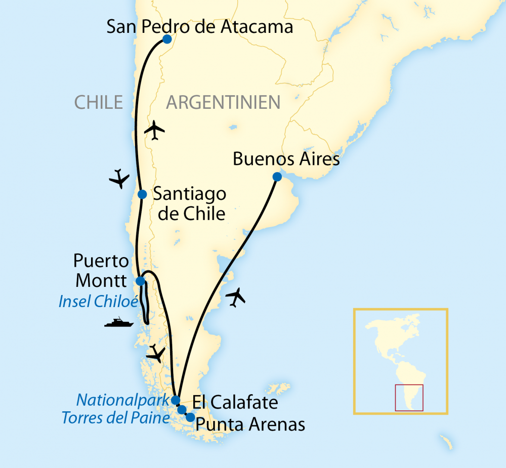 Chile Und Argentinien Atacama Wuste Und Patagonien Kreuzfahrt