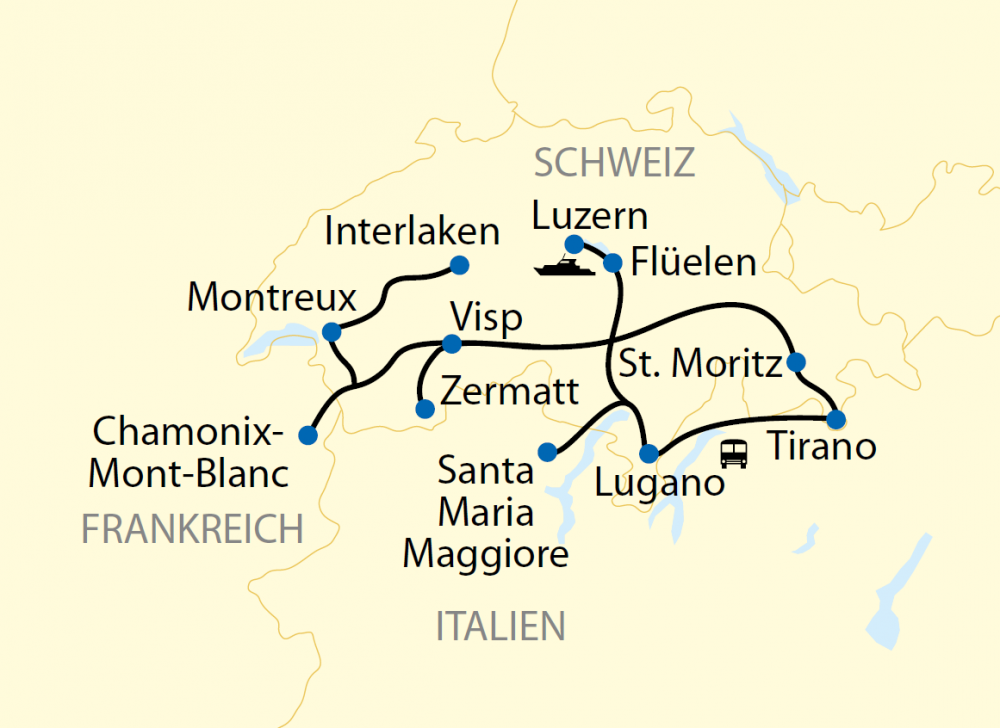 Alpen-Panoramen in drei Ländern Mit legendären