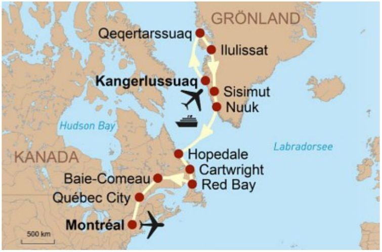 Kreuzfahrt 'Grönland, Neufundland und der Sankt-Lorenz-Strom'