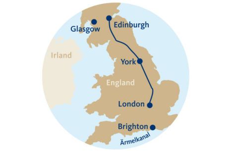 Bahnreise durch England & Schottland bei bahnurlaub.de