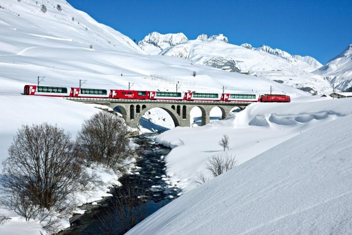 Winter im Glacier Express