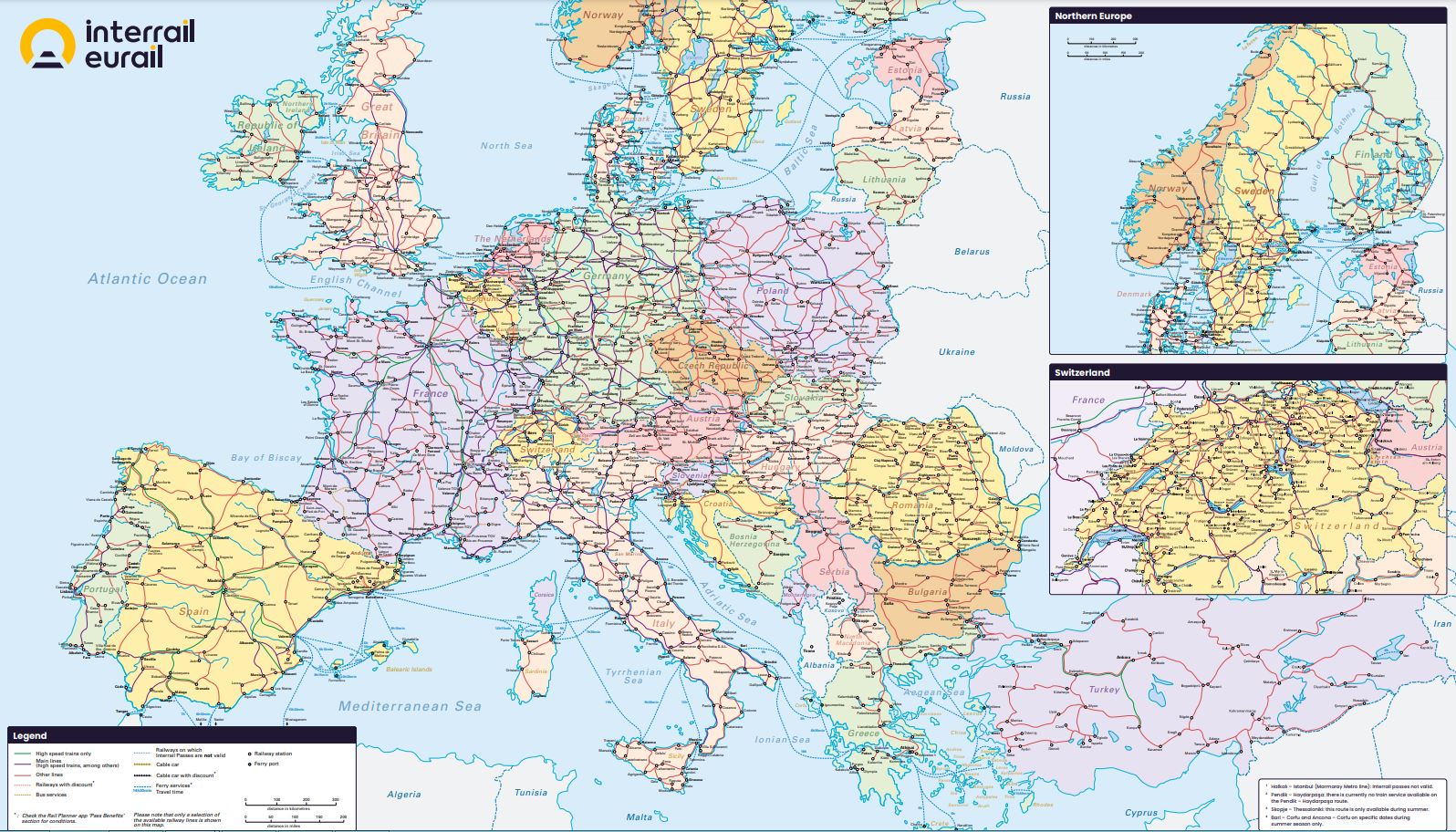 Interrail map (C) interrail.eu