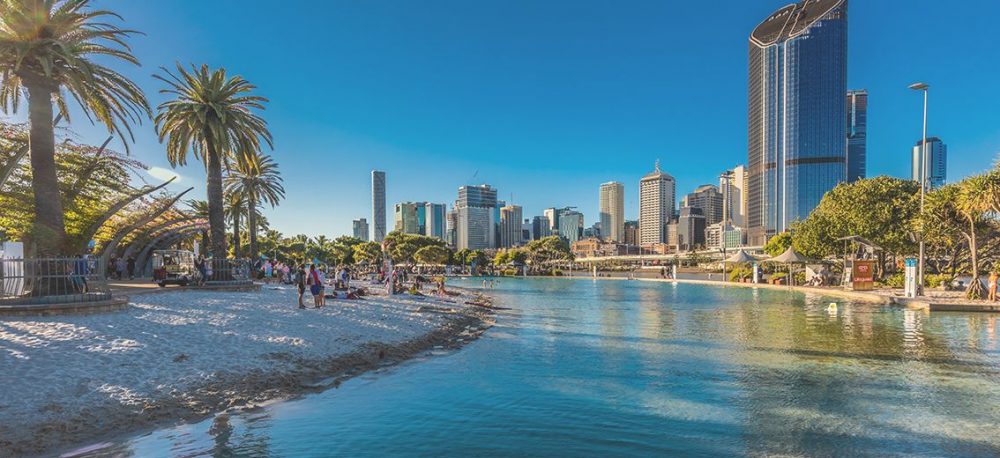 Brisbane - Streets-Beach inSouth Bank Parkland