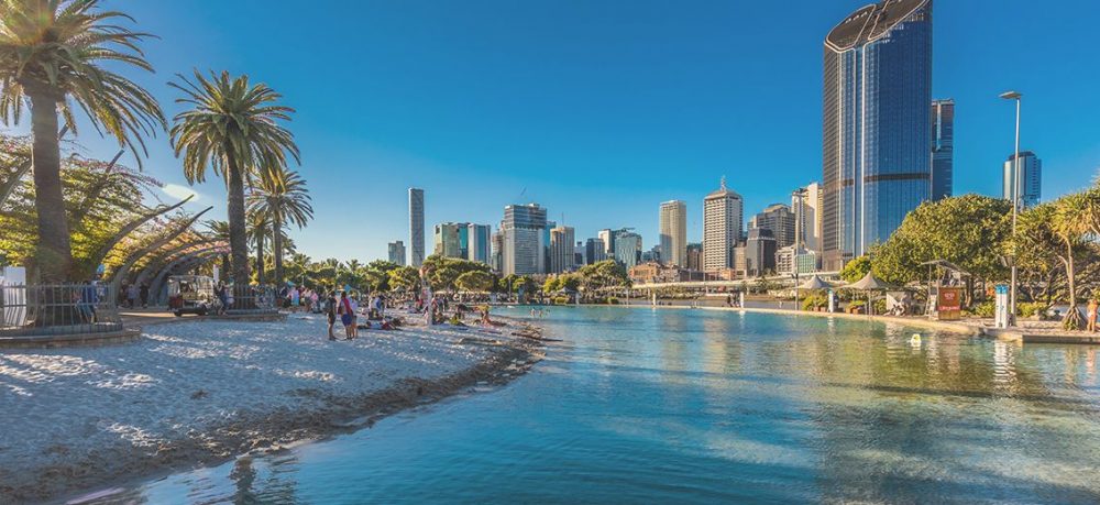 Brisbane - Streets-Beach inSouth Bank Parkland