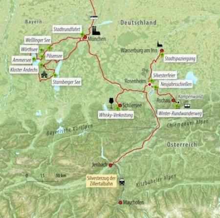 Zug - Rundreise Silvester im Chiemgau – Jahreswechsel in Rosenheim