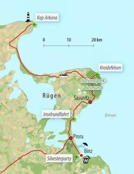 Zug - Silvester im Ostseebad Binz auf der Insel Rügen