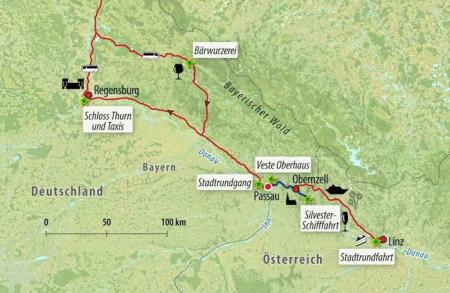 Zug - Silvester in Passau mit Silvester-Schifffahrt auf der Donau