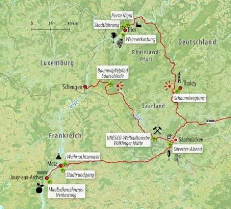Zug - Silvester im Saarland – Jahreswechsel in Saarbrücken