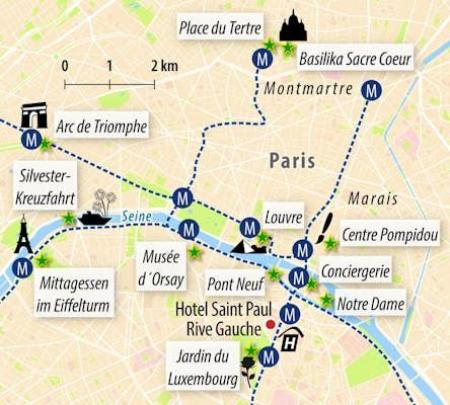 Zug - Silvester in Paris in kleiner Reisegruppe