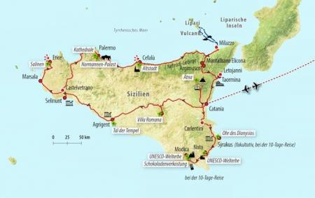 Zug - Rundreise Sizilien und die Liparischen Inseln 