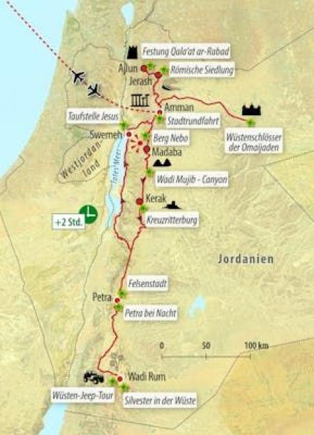Zug - Silvesterreise im Königreich Jordanien