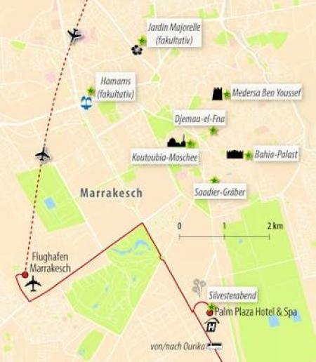 Zug - Silvesterreise nach Marrakesch in Marokko