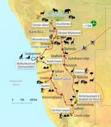 Zug - Namibia Petit & Leger – Silvester unterm Sternenzelt