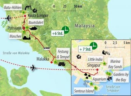 Zug - Silvester in Singapur – Malakka & Kuala Lumpur in Malaysia