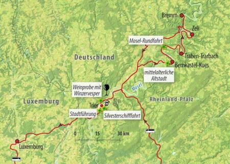 Zug - Silvesterreise Trier und Mosel – mit Silvester-Schifffahrt