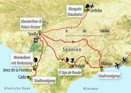 Zug - Silvesterreise Andalusien