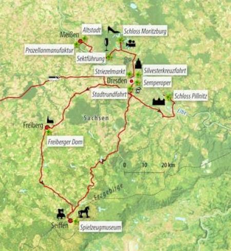 Zug - Weihnachten & Silvester in Dresden & im Erzgebirge