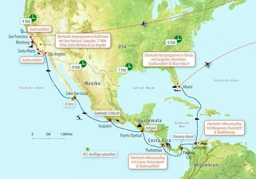 Zug - USA & Kreuzfahrt Mittelamerika – vom Pazifik zum Atlantik
