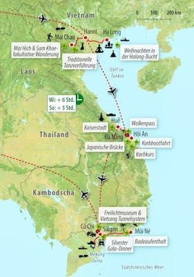 Zug - Singlereise Weihnachten und Silvester in Vietnam