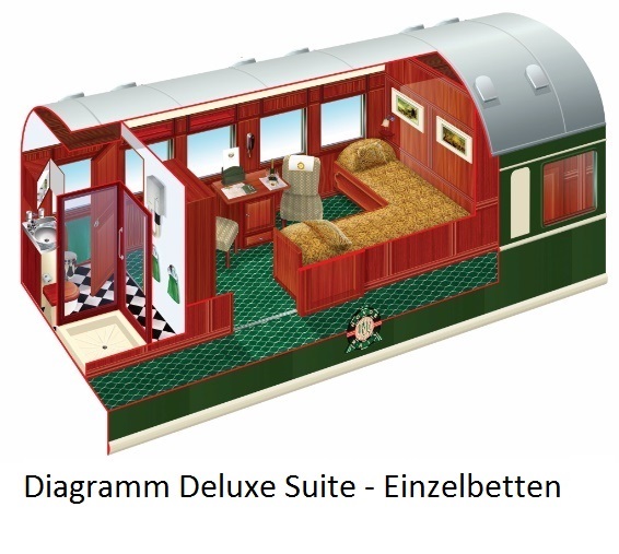 Diagramm Deluxe Suite - Einzelbetten