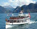 nostalgisches Dampfschiff auf dem Vierwaldstättersee